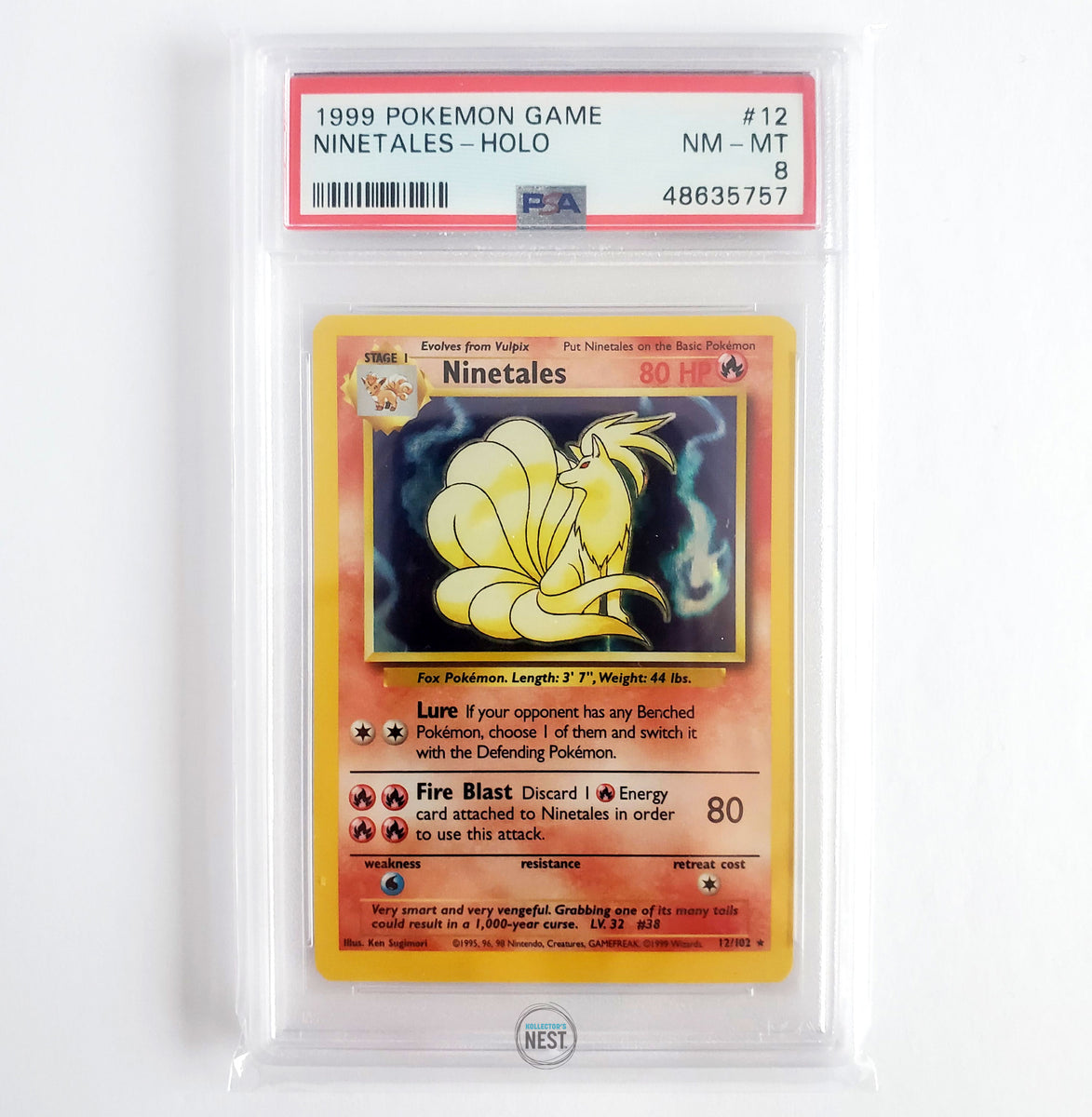 1999 Holo Rare Ninetails Pokmon Base Set PSA 8 Kollector's Nest 1999 Holo Rare Ninetails Pokmon Base Set PSA 8 Kollector's Nest