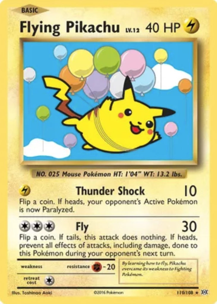 Evolution - Flying Pikachu 110/108 Kollector's Nest Evolution - Flying Pikachu 110/108 Kollector's Nest