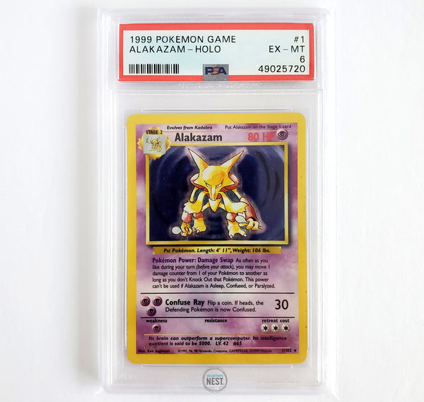 1999 Holo Alakazam Pokémon Base Set PSA 6 – Kollector's Nest