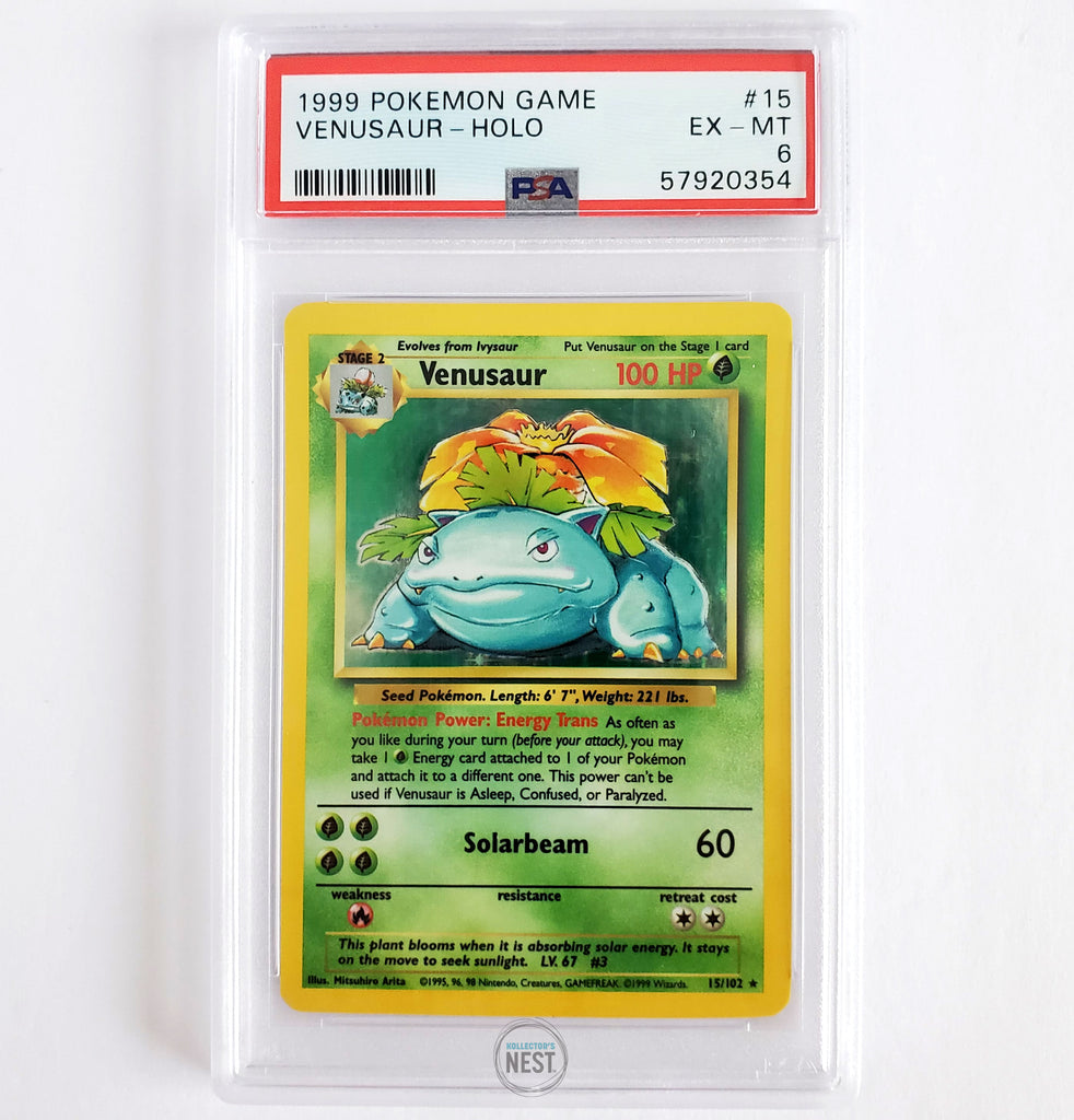 1999 Holo Rare Venusaur Pokmon Base Set PSA 6 Kollector's Nest 1999 Holo Rare Venusaur Pokmon Base Set PSA 6 Kollector's Nest