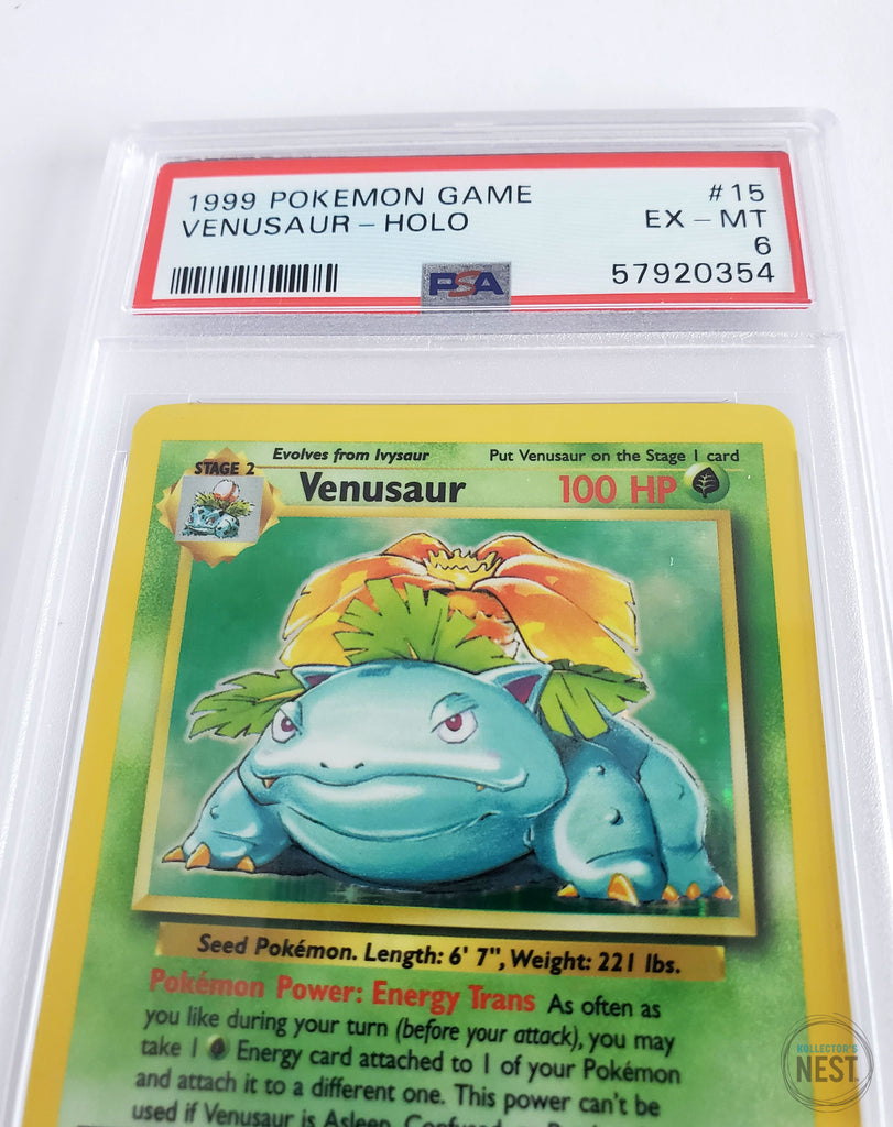 1999 Holo Rare Venusaur Pokmon Base Set PSA 6 Kollector's Nest 1999 Holo Rare Venusaur Pokmon Base Set PSA 6 Kollector's Nest