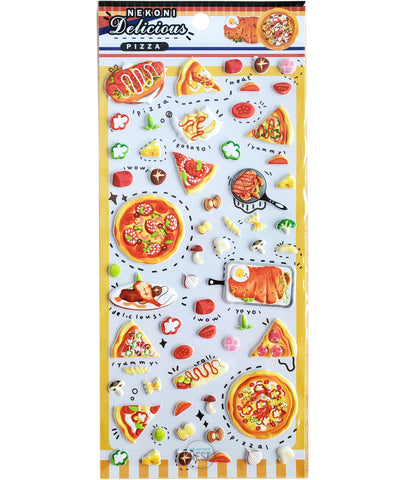 Pizza Puffy Stickers